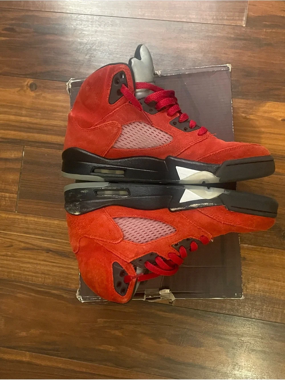 Jordan Men’s Red Suede Athletic Sneakers